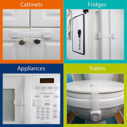 10-Pack Baby Safety Cabinet Locks | Childproof Drawers & Cupboards